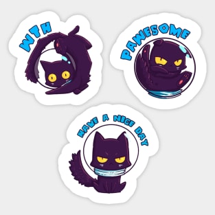 Space Cat Adventures Sticker